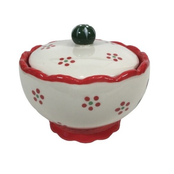 Temptations Old World Sugar Lidded Christmas Holiday Santa Fireplace Stockings - Picture 2 of 8